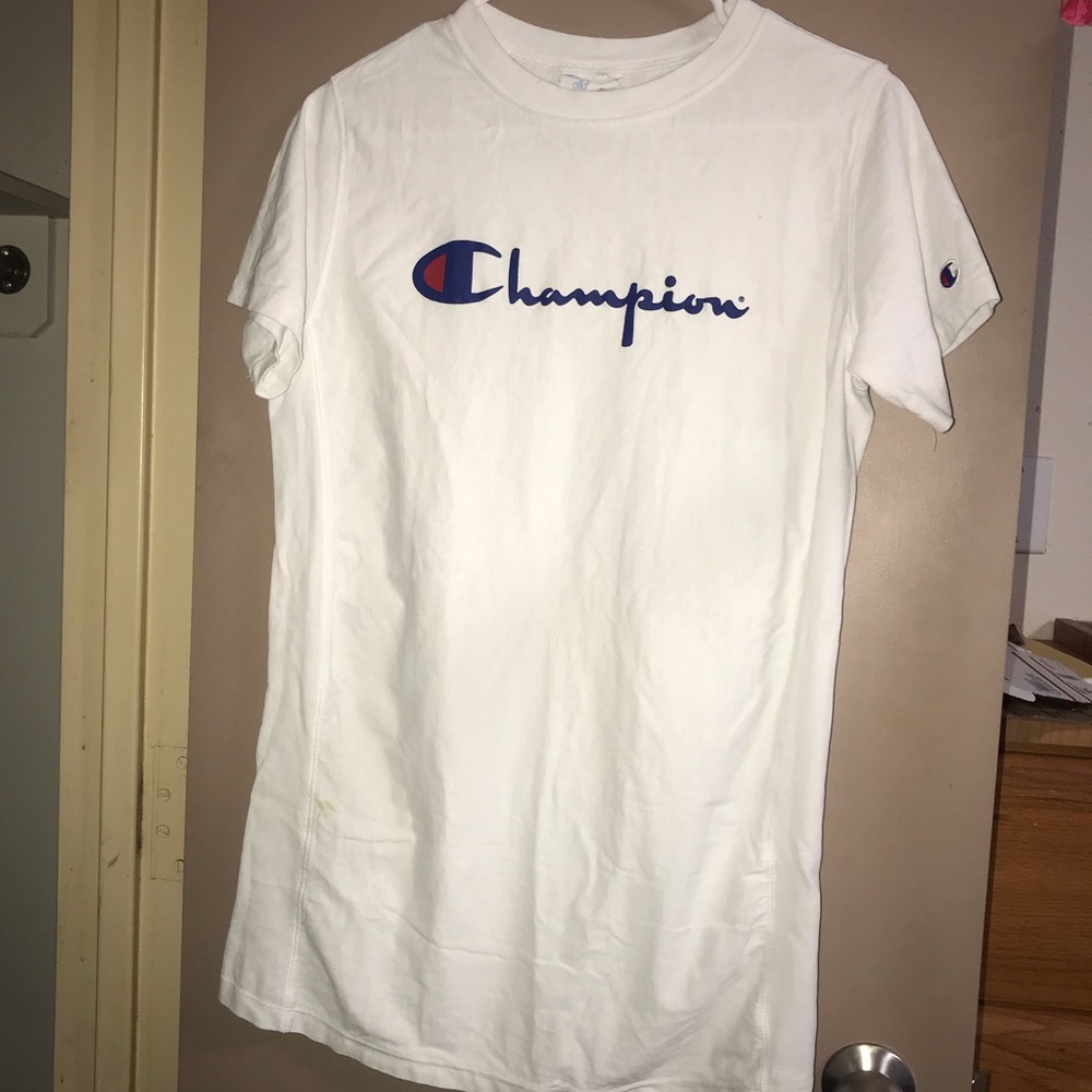 White Champion T-Shirt Dress